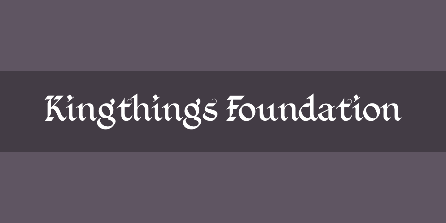 Kingthings Foundation Regular Font preview